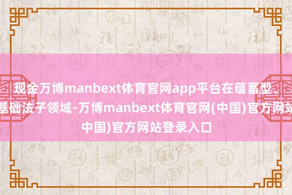 现金万博manbext体育官网app平台在蕴蓄型、产业升级基础法子领域-万博manbext体育官网(中国)官方网站登录入口