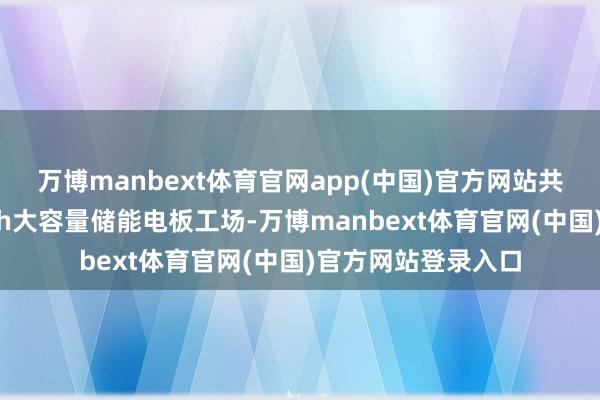 万博manbext体育官网app(中国)官方网站共同投资蛊卦60GWh大容量储能电板工场-万博manbext体育官网(中国)官方网站登录入口
