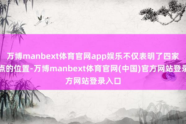 万博manbext体育官网app娱乐不仅表明了四家打卡点的位置-万博manbext体育官网(中国)官方网站登录入口