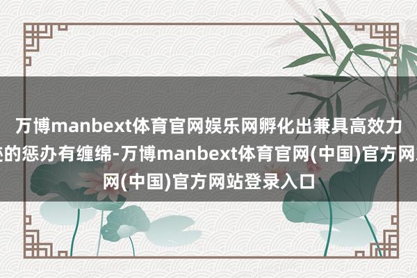 万博manbext体育官网娱乐网孵化出兼具高效力与低碳足迹的惩办有缠绵-万博manbext体育官网(中国)官方网站登录入口