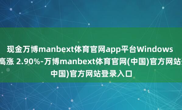 现金万博manbext体育官网app平台Windows 11 份额高涨 2.90%-万博manbext体育官网(中国)官方网站登录入口